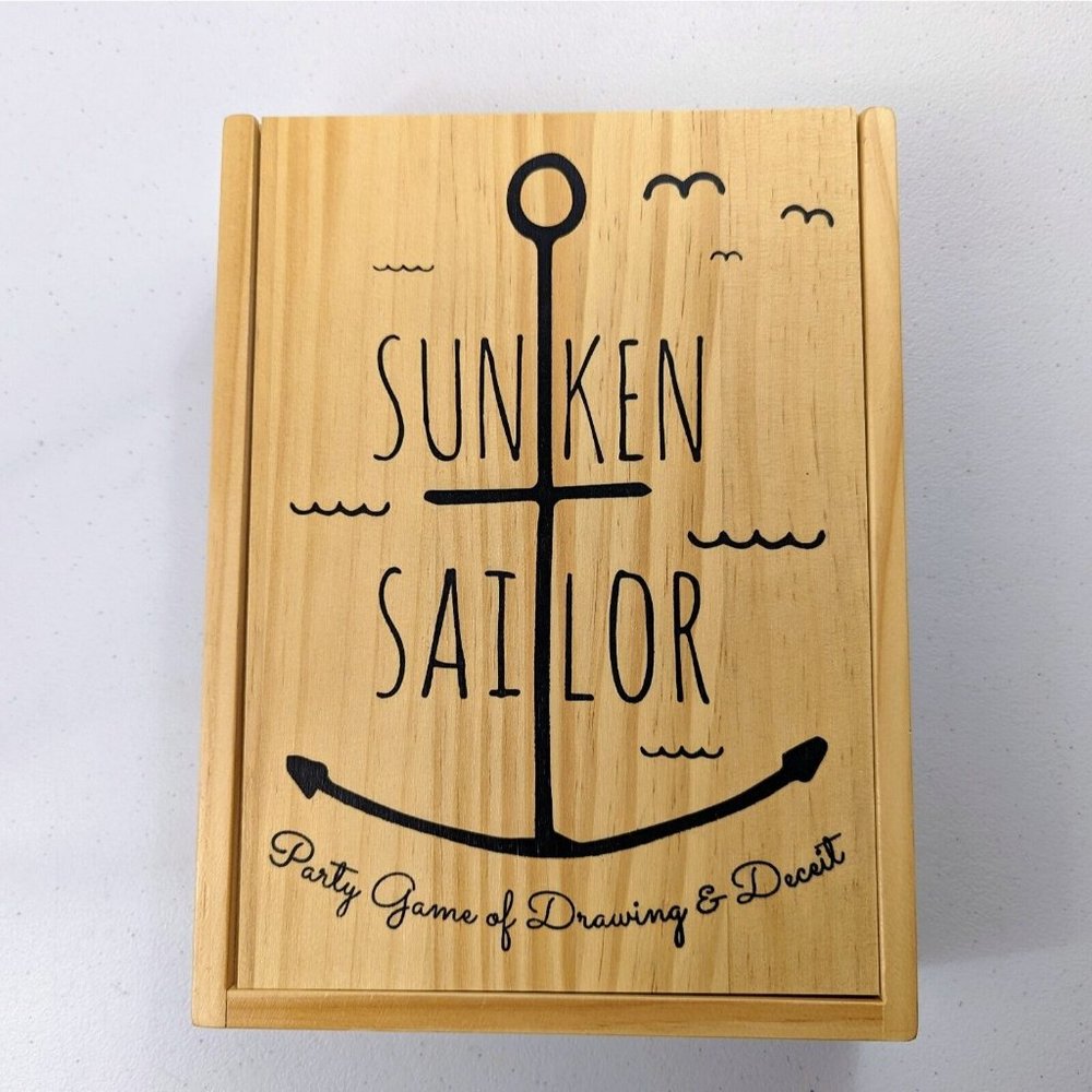 Sunken Sailor Board Game Party Game of Drawing and Deceit  - Open Box